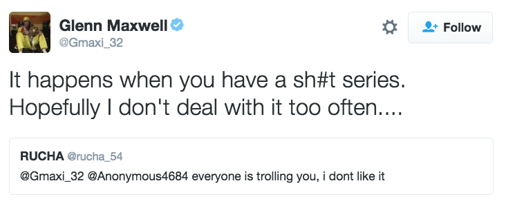 Glenn Maxwell in Twitter war with fans after failed NZ series | FIVEAA