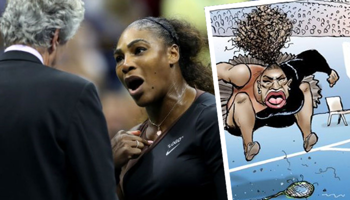 Australian Artist Defends 'Racist' Serena Williams Cartoon - FIVEaa